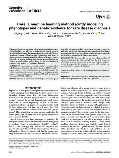 xrarae|Xrare: a machine learning method jointly modeling phenotypes .